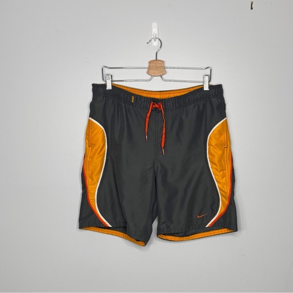 Nike Y2K Swim Shorts Mens Lined Trunks Embroidered NIKE Swoosh - Picture 2 of 7